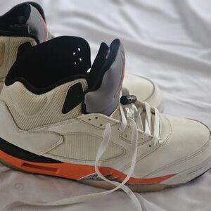 Jordan Athletic Shoes in Cream and Orange